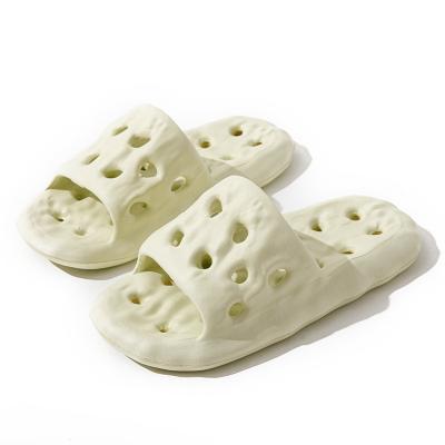 China Fashion Trend Hollow Design Patterns Drainage Eva Foam Slippers Comfortable Quick-drying Bathroom Slippers for sale