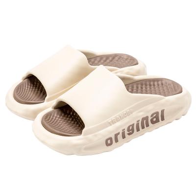 China Factory New Eva Contrasting Colors Massage Slippers Outdoor Non-slip Comfortable Slide Cushioning Men's Unisex Summer Shoes Wholesale for sale