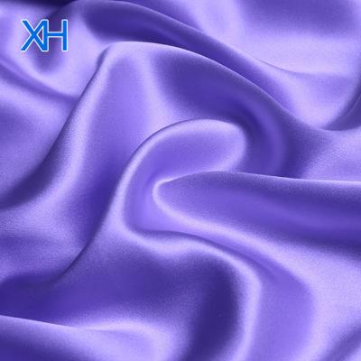 China Low Minimum Sustainable Organic Silk Satin Fabric Wholesale For Shoe With Low Price By Xinhe Textiles for sale