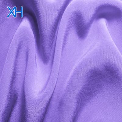 China 100% Plain 100 Colors Heavy Silk Crepe De Chine In Running Purple for sale