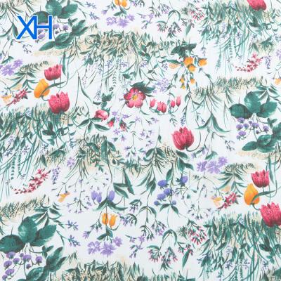 China Simple Chiffon Fabric Fashion Silk Fabric Digital Printed With Floral Design 2018 for sale