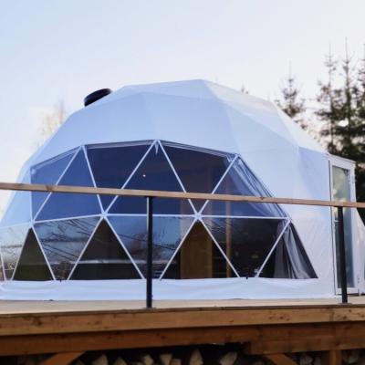 China Straight tying type Y geodesic dome tent factory price trade show tent pvc dome luxury glamping tents for events for sale