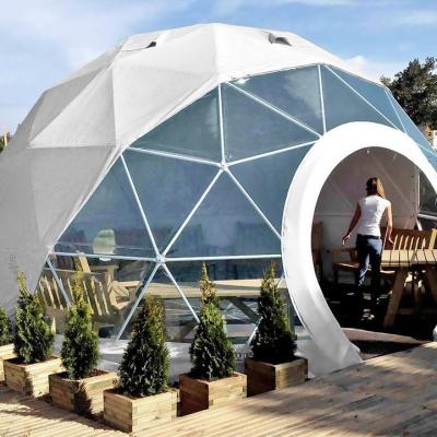 China Hot 4m 5m 6m 8m 10m Straight Bracing Type Y Large Outdoor Camping Party Metal Frame Tent Igloo Tent Dome Glass for sale