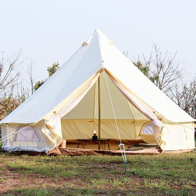 China Glamping 3m 4m 5m 6m 7m Y Bell Tent Moisture Resistant Luxury Cotton Canvas Bell Tent for Outdoor Camping for sale