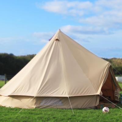 China Moisture Resistant Luxury Glamping 3m 4m 5m 6m 7m Cotton Canvas Bell Tent Y Bell Glamping Tent For Outdoor Camping for sale