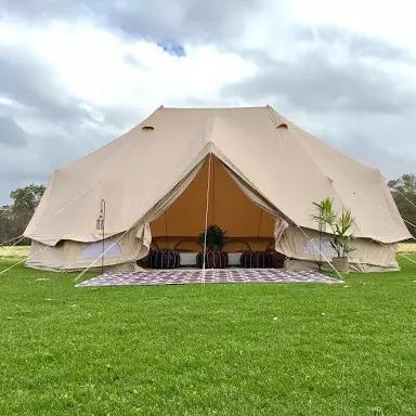 China Outdoor luxury 6*4m safari luxury outdoor tourist hotel large yurt emperor canvas glamping glamping bell tent for sale