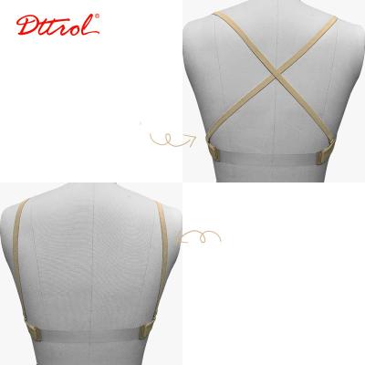 China Dttrol High Quality Breathable Wholesale Sportswear Camisole Sports Bra For Women Shaping Dancewear Spandex Fabric Bra for sale