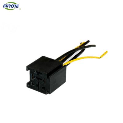 China Car Truck DC 12V/24V 80A Black Relay Socket 5 Pin 5 Wire Socket for sale