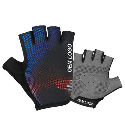 China Sports Gloves Half Finger Short Finger Cycling Gloves Cycling Sports Gloves Anti-skidding Wear-resistance Gloves for sale