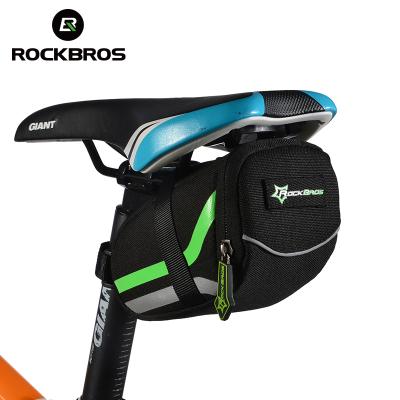 China ROCKBROS C11-BG Anti-scratch Bicycle Nylon Bag Repair Tool Bag Bike Seat Saddle Recycling Portable Rear Mount Bag for sale