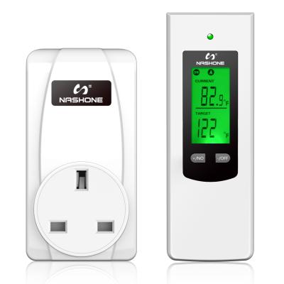 China Wireless Temperature Monitor Temperature Control Auto Digital Plug Room Thermostat LCD Display for Heating and Cooling for sale