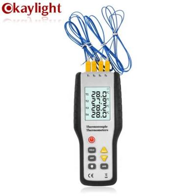 China Industrial Temperature Measuring LCD Display Digital HT-9815 K Type Thermocouple Thermocouple Probe Sensor Temperature Test 4 Channel for sale