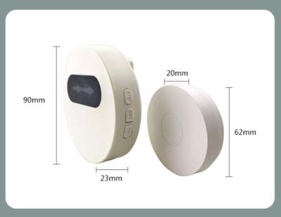 China New modern style no battery required smart door bell with 58 ringtones kinetic ring wireless doorbell for sale