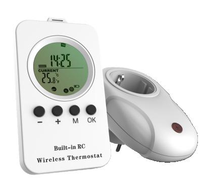 China Quick Response Wireless Thermostat Timer Temperature Controlled Outlet With Large LCD Display Easy To Use And High Accuracy Function for sale