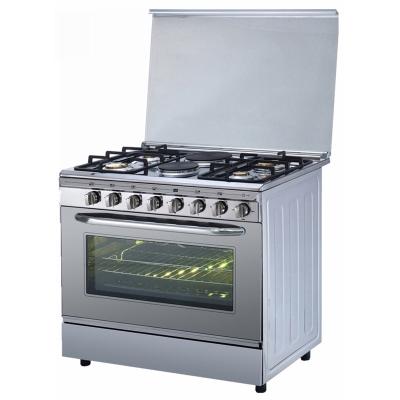 China Wholesale Traditional 6 Burner 1 Piece Gas Stove With Freestanding Electric Oven Gas 4 Burner And 2 Hot Plate Gas Cooker With Oven Grill for sale