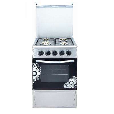 China Traditional restaurant and hotel supplies cooking range 4 burner with lpg oven cocina gas stoves with bread pizza duck oven 4 stove cooker for sale