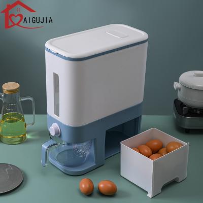 China Freshness Preservation Plastic Cereal Dispenser Storage Box Kitchen Cereal Rice Container for sale