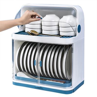 China Stored Type Large Capacity Desktop Shelf Easy To Clean Kitchen Multifunctional Household Dish Storage Racks And Racks New Plastic for sale