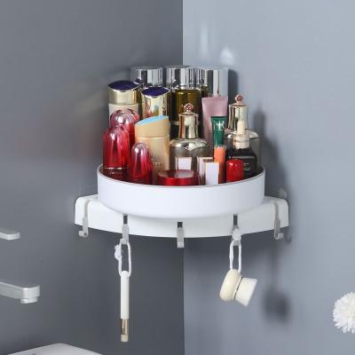 China Multifunctional Wall Mounted Condiment Storage Box Shelf Viable Corner Rack Bathroom Storage Organizers for sale