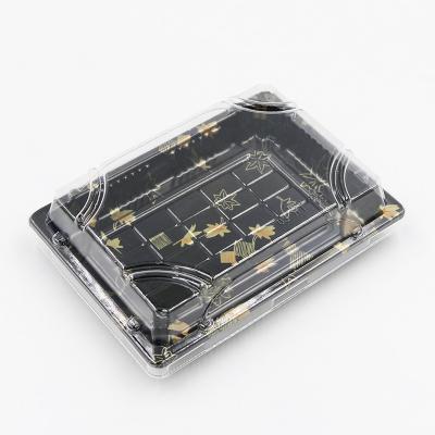 China ZY03 Disposable Food Sushi Packaging Box With Clear Lid Plastic Sushi Container for sale