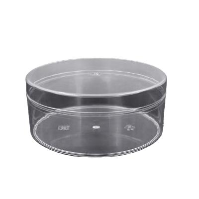 China 800ml 28oz Round Disposable Wholesale Plastic Food Storage Clear PS Pastry Box For Pastries Packaging With Lid for sale