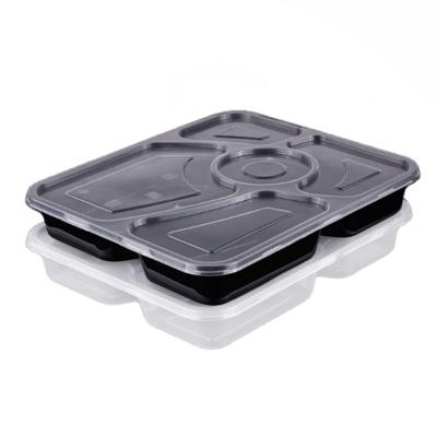 China Restaurant Eco Friendly Rectangular Disposable Microwave PP Plastic Takeout Food Containers for sale