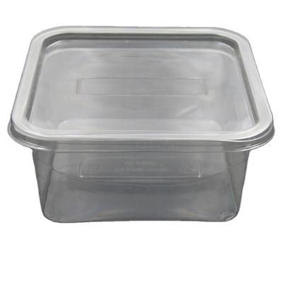 China SMQ-38 Disposable Disposable Fruit Vegetable Catering Container Food Square Clear Plastic Box for sale