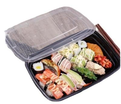 China Eco-friendly Catering Disposable pp Plastic Microwavable Bento Food Storage Lunch Boxes Food Use for sale