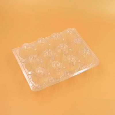 China Wholesale 12 Holes Disposable Clamshell Blister Plastic Egg Tray Packaging for sale