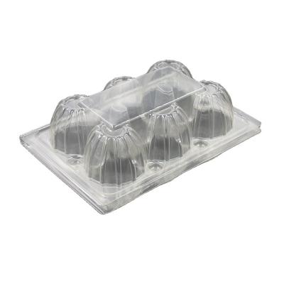 China Disposable Wholesale Custom Plastic Egg Tray Packaging For 6 Hole Clamshell Blister Incubator for sale