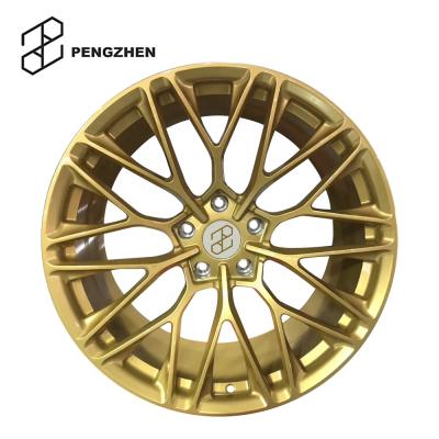 China 5x114.3 p200 design aluminum forged wheel 17 18 19 inch gold alloy wheel rim for toyota for sale