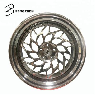 China Aluminum6061 Forged 18 19 20 21 Two Piece 22 Step Lip Polishing 5x112 Alloy Wheel Rims for sale