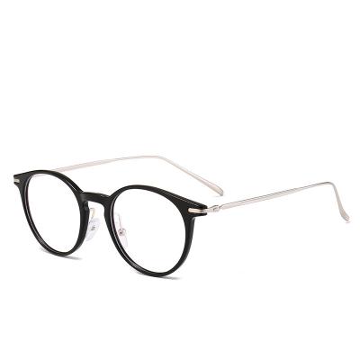 China JHeyewear TR90 Vintage Eyeglasses Metal Black Round Optical Frame Custom High Quality Wholesale for sale