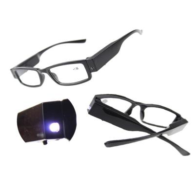 China JH Soft Safe Newcomer Best Selling Black Small Frame Glasses Light Weight Led Light Reading Glasses 2022 for sale