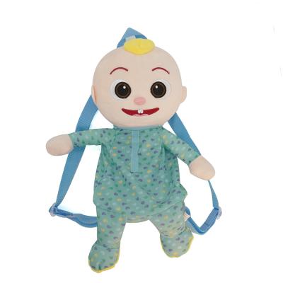 China Decoration 35cm Cardboard JJ Little Boy Plush Backpack Plush Toy Backpack for sale