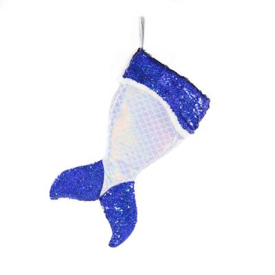 China New Christamas Decoration Christamas Decoration Products Twinkle Mermaid Tail Christmas Stocking For Christmas Decoration for sale