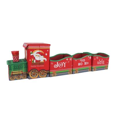 China Christmas Decorative Viable Train Theme Christmas Foldable Storage Box For Kids for sale