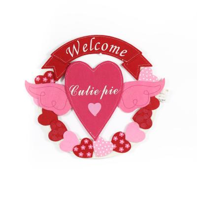 China St Felt Felt Valentine's Day Heart Hanging Decoration For Home for sale