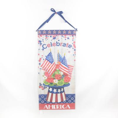 China 2021 New Arrivals Fabric 2021 Of July Door Flags Decorative Fabric Made Of Cotton for sale