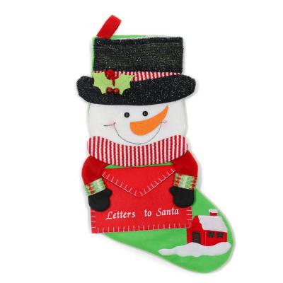 China Fleece Fleece Personalized New Design 2018 Free Sample Christmas Santa Stockings Cheap for sale