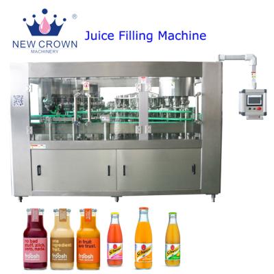 China Monoblock beverage factory price 3 in 1 juice filling machine (glass bottle with aluminum cap) for sale