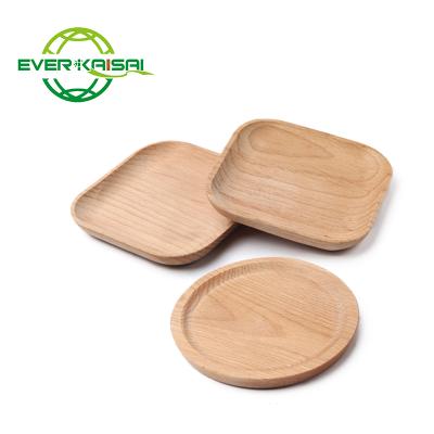 China Sustainable Handcrafted round and square wooden plates / tray for indoor and outdoor use - 2 sizes available for your selection. for sale