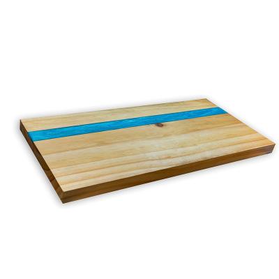 China Viable Resin Natural Wood Serving Board, Wooden Serving Tray for Christmas, Birthday, Wooden Cutting Board for sale