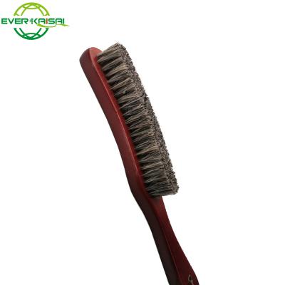 China Sustainable Wooden Black Horsehair Hat Brush, U-Shaped Horse Hair Brush For Cleaning High Grade Clothes And Hats for sale