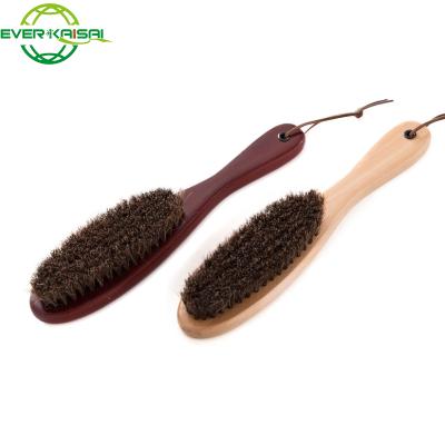 China Sustainable wooden black horsehair clothes and hat brush, natural animal hair cleaning brush, depilation device. for sale