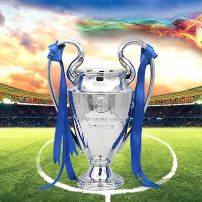 China Silver Europe Trophy Fantasy Football Resin Trophy Football Basketball Match Big Ear Trophy Gift Cup for sale