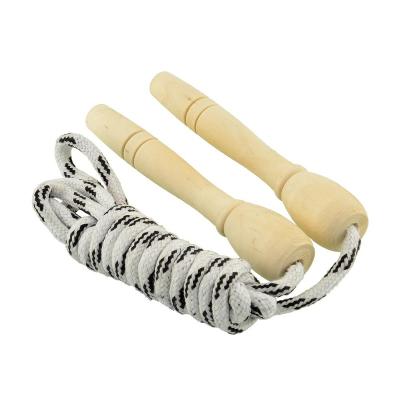 China Cotton Rope + Best Selling High Quality Wooden Fast Lightweight Jump Rope Jumping With Wooden Handle for sale