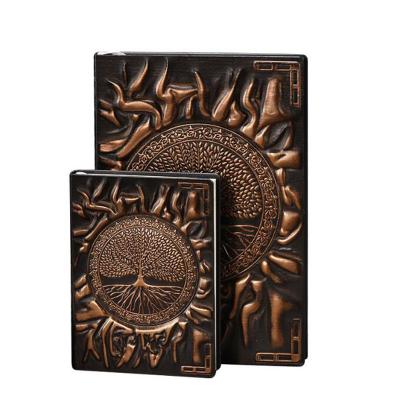 China High quality stocked A5 hardcover book emboss myth image fashion business diary notebook old retro for sale