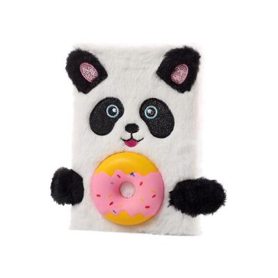 China School Spiral Gifts Cute Panda Plush Toys Cover A5 Diary Notebook for sale