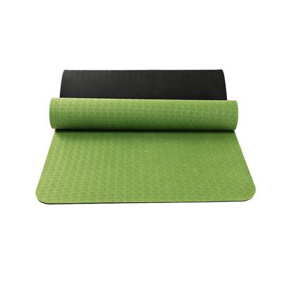 China Eco-friendly private label gym yoga fitness double color layer waterproof anti slip yoga band yoga mat for sale